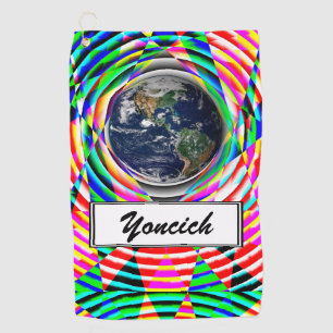 Earth Vibes by Kenneth Yoncich Golf Towel