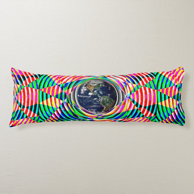 Earth Vibes (H) by Kenneth Yoncich Body Cushion (Front)
