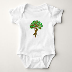 Earth Warrior Tree Design, Great Earth Day Design Baby Bodysuit