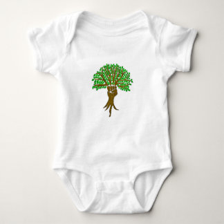 Earth Warrior Tree Design, Great Earth Day Design Baby Bodysuit