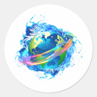 Earth & Water Classic Round Sticker