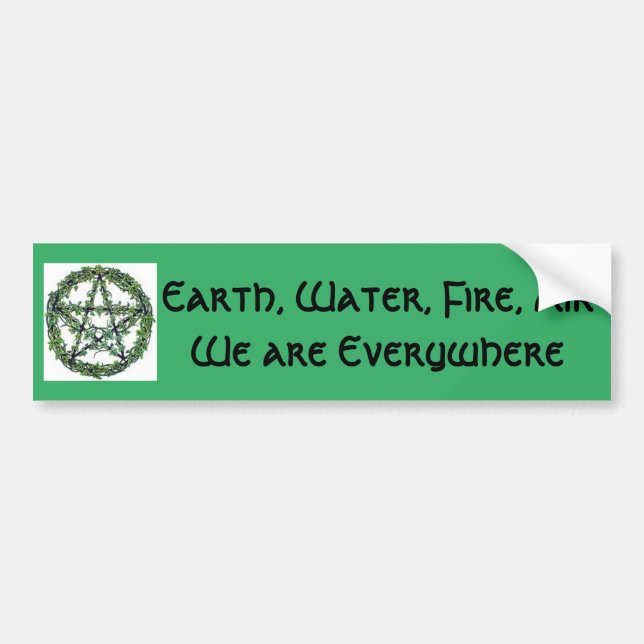 Earth, Water, Fire, Air  Bumpersticker Bumper Sticker (Front)