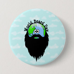 Earth Wearing A Beard Button