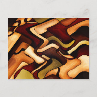 Earth Weave Fine Abstract Digital Postcard