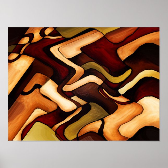 Earth Weave Fine Abstract Digital Poster (Front)