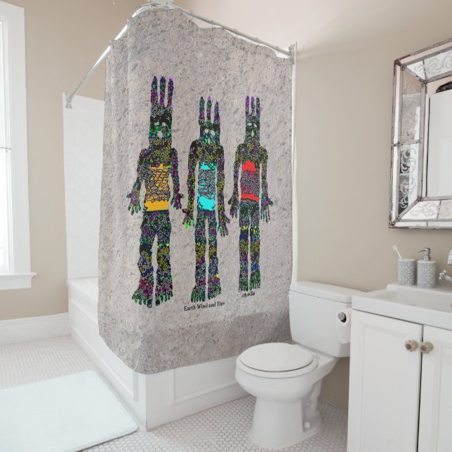 Earth Wind and Fire Shower Curtain (In Situ)