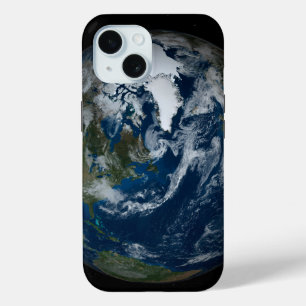 Earth With Clouds And Sea Ice 2 iPhone 15 Case