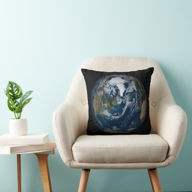 Earth With Clouds And Sea Ice 2 Cushion (Chair)