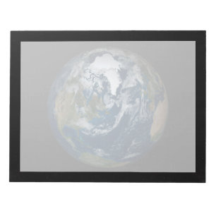 Earth With Clouds And Sea Ice 2 Notepad