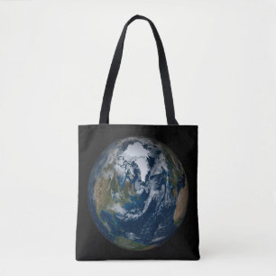 Earth With Clouds And Sea Ice 2 Tote Bag