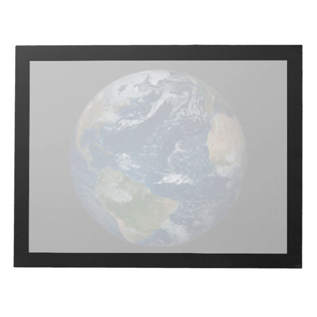 Earth With Clouds And Sea Ice Notepad (Front)