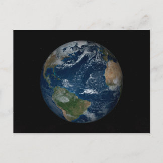 Earth With Clouds And Sea Ice Postcard