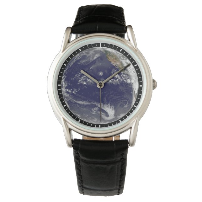 Earth With Three Tropical Cyclones In The Pacific. Watch (Front)