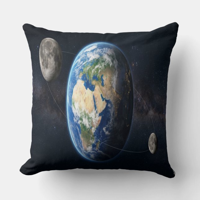 Earth with Two Moons Cushion (Front)