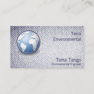 Earth World Globe Tango Textured Look Business Card