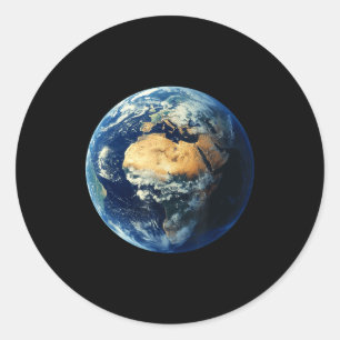 Earth World - Happy Earth Day Save The Planet Spac Classic Round Sticker