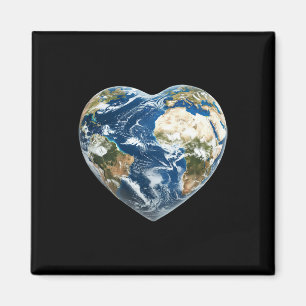 Earth World Heart - Happy Earth Day - Save The Pla Magnet