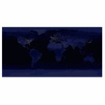 Earth World Map City Lights at Night Satellite Photo Sculpture Magnet<br><div class="desc">The Earth map like a midnight blue in the blackness of space. Cities glitter like scattered jewels, strung across continents like threads of light. Europe is a bright tapestry, while Africa’s darkness is punctuated by the glow of its major cities. Even remote islands and archipelagos show signs of human habitation....</div>