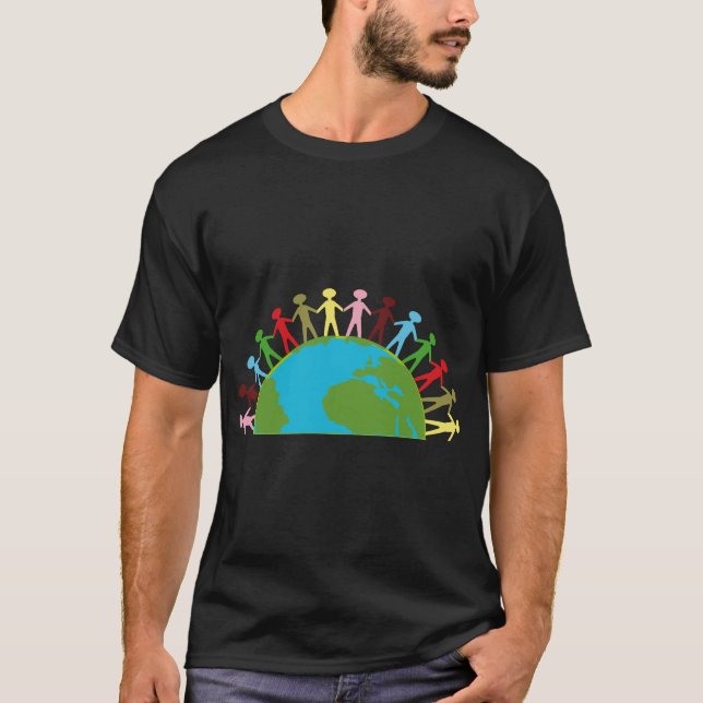 Earth World Unity Graphic T-Shirt (Front)