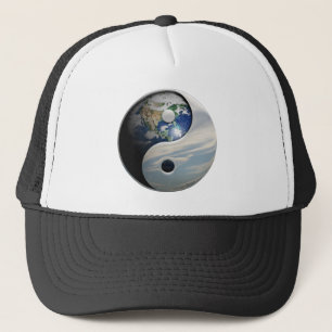 Earth Yin and Yang Symbol Trucker Hat