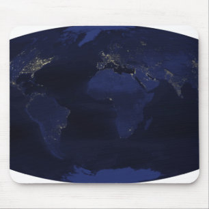 Earth�s human-generated nighttime light Mouse Pad
