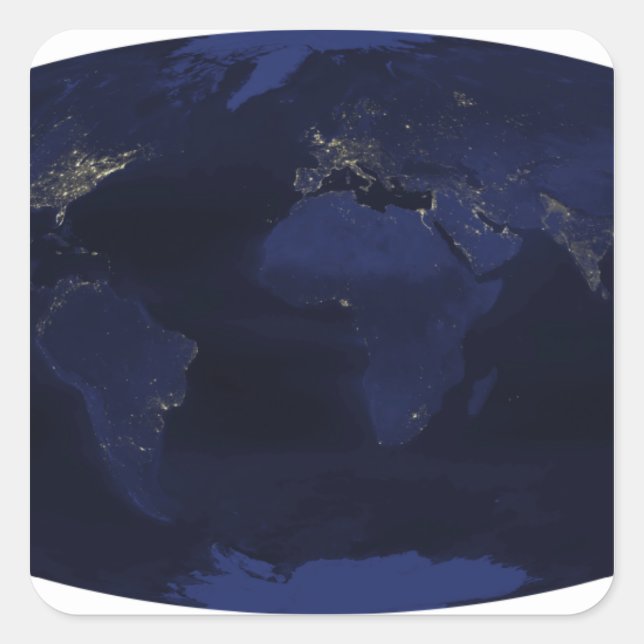 EarthÃ¯Â¿Â½s human-generated nighttime lights Square Sticker (Front)