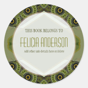 Earthalia v2 : Round Bookplate Label