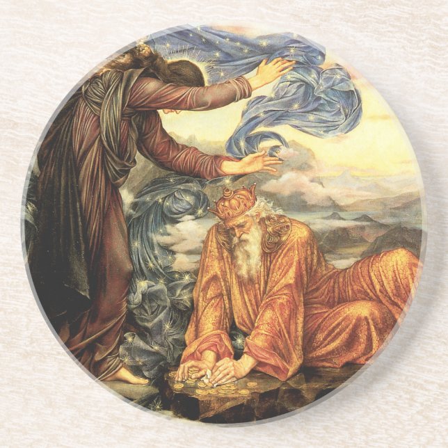 Earthbound by Evelyn De Morgan, Victorian Art Coaster (Front)