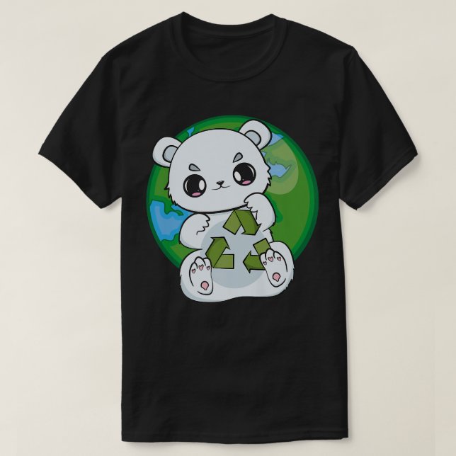 Earthday Everyday Polar Bear Love World Earth Day  T-Shirt (Design Front)