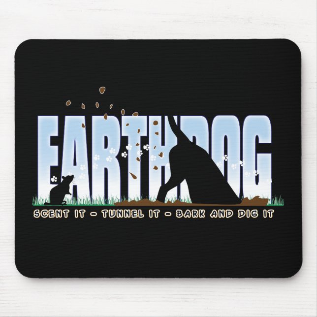 Earthdog colour design mouse pad (Front)