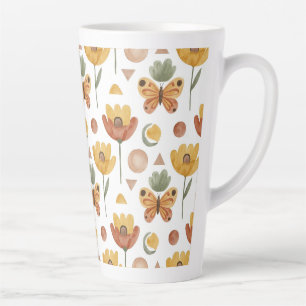 Earthen Petals & Wings Latte Mug