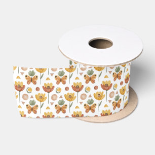 Earthen Petals & Wings Satin Ribbon