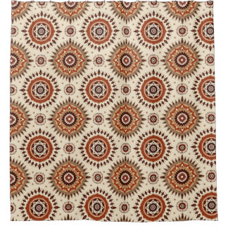 Earthen Radiance Mandala Shower Curtain