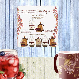 Earthen Teapot Afternoon Tea Party Bridal Shower Invitation