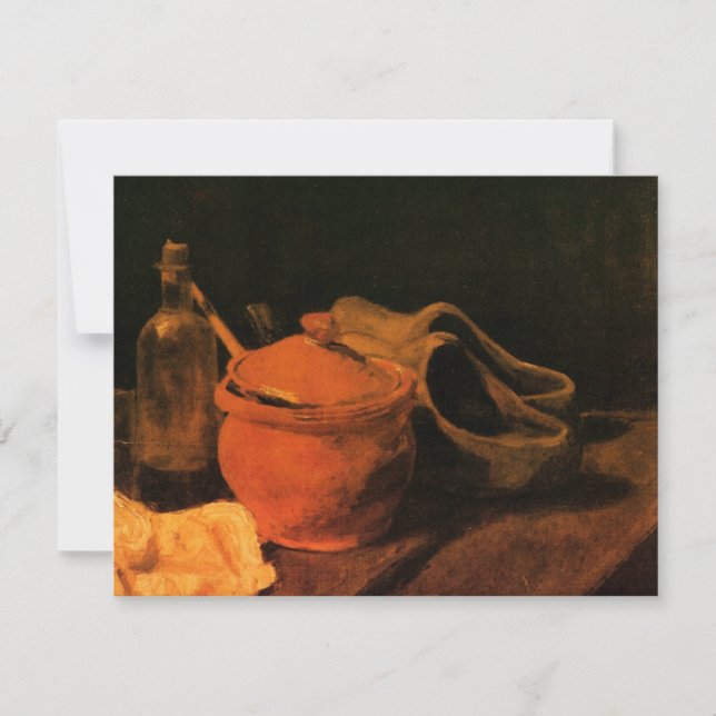 Earthenware, Bottle and Clogs by Vincent van Gogh (Front)