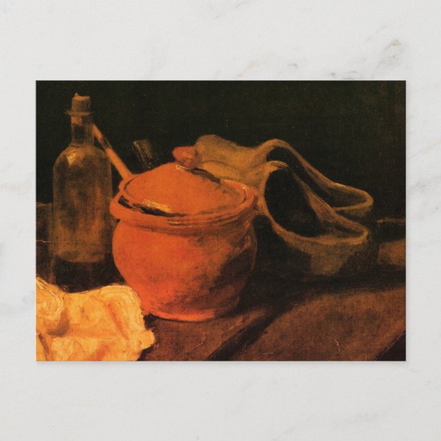 Earthenware, Bottle and Clogs by Vincent van Gogh Postcard (Front)