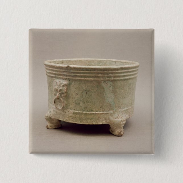 Earthenware tripod vessel 15 cm square badge (Front)