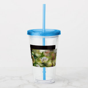 Earthlight and Healing Japanese Flowers and Poetry Acrylic Tumbler