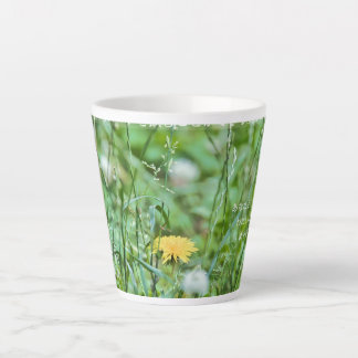 Earthlight and Healing Japanese Flowers and Poetry Latte Mug