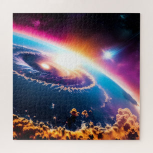 Earthly Galactic Outer Space Phenomenal Landscape Jigsaw Puzzle