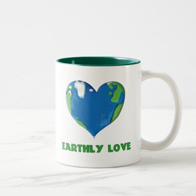 earthly love Two-Tone coffee mug (Right)