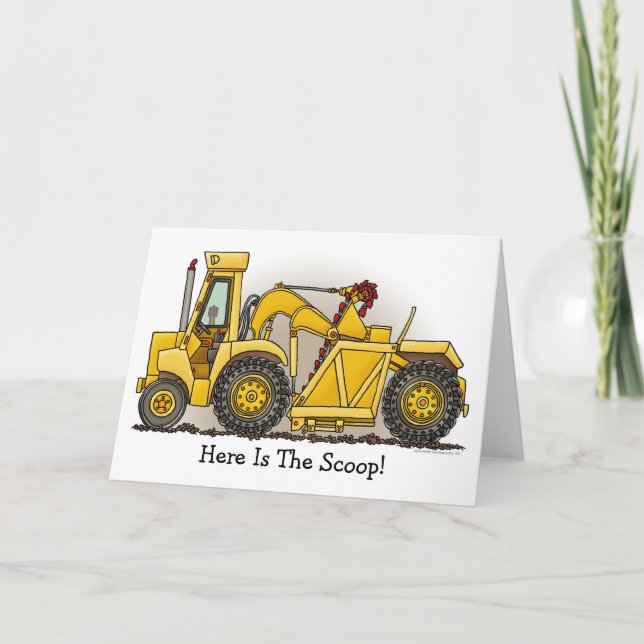 Earthmover Construction Note Card (Front)