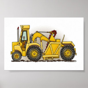 Earthmover Construction Poster