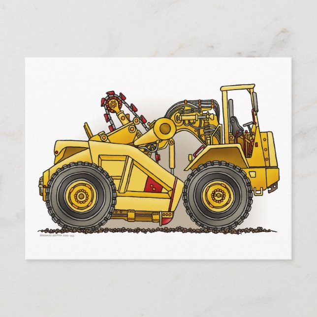 Earthmover Scraper Post Card (Front)