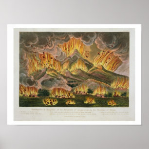 Earthquake and Eruption of the Mountain of Asama-y Poster