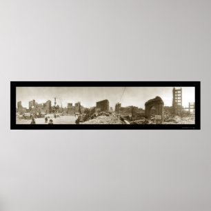 Earthquake Damage SF CA Photo 1906 Poster
