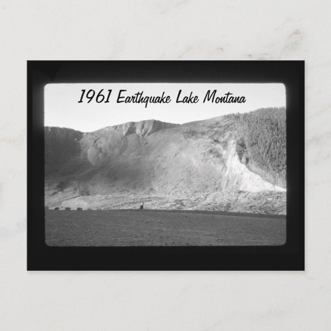Earthquake Lake Slide Aftermath Montana Postcard (Front)