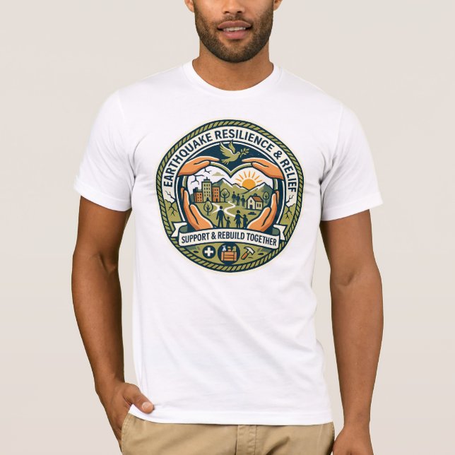 Earthquake Resilience & Support Tee (Front)