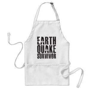 Earthquake Survivor - Black Standard Apron