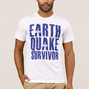 Earthquake Survivor - Blue T-Shirt